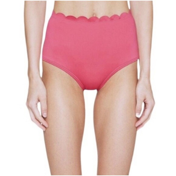 Kate Spade Swim Bikini Meadow Pink Scalloped Hipster Bottom L - Picture 1 of 9